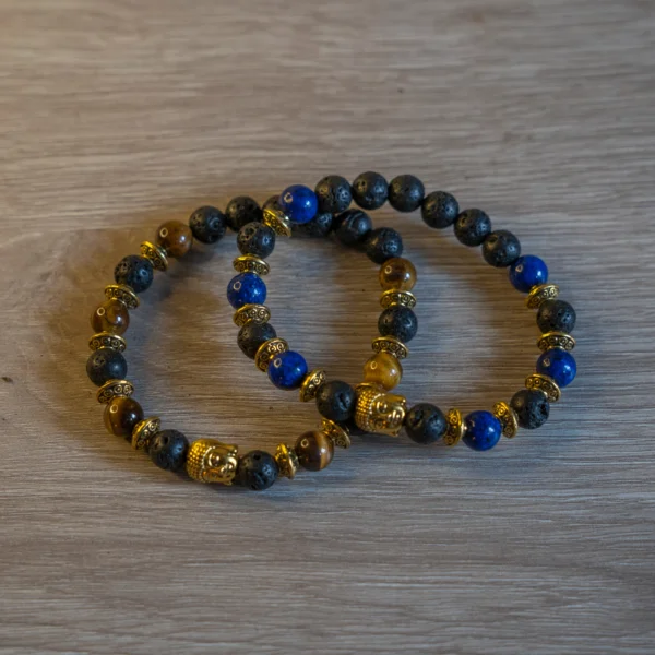 Pulsera de Roca Volcánica con Dije de Buda – Equilibrio y Estilo - Image 7